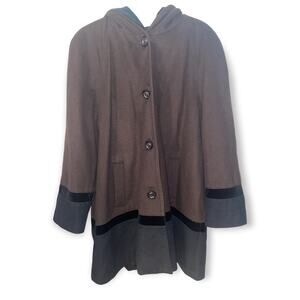 Forecaster of Boston Women's Short Coat Brown and Gray Sz 20W EUC